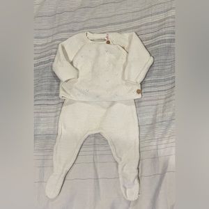 Zara newborn knitted top and bottom set